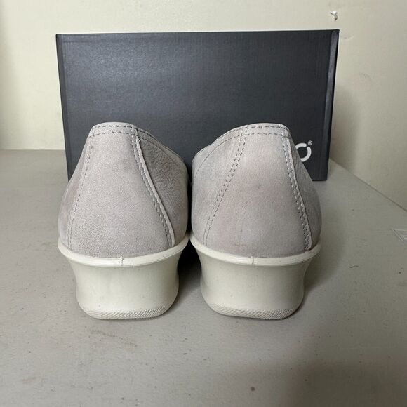 Ecco Felicia Slip On Wedge Loafers Gravel Gray Women's 10-10.5/EU 41 NWB Comfort - Picture 6 of 9